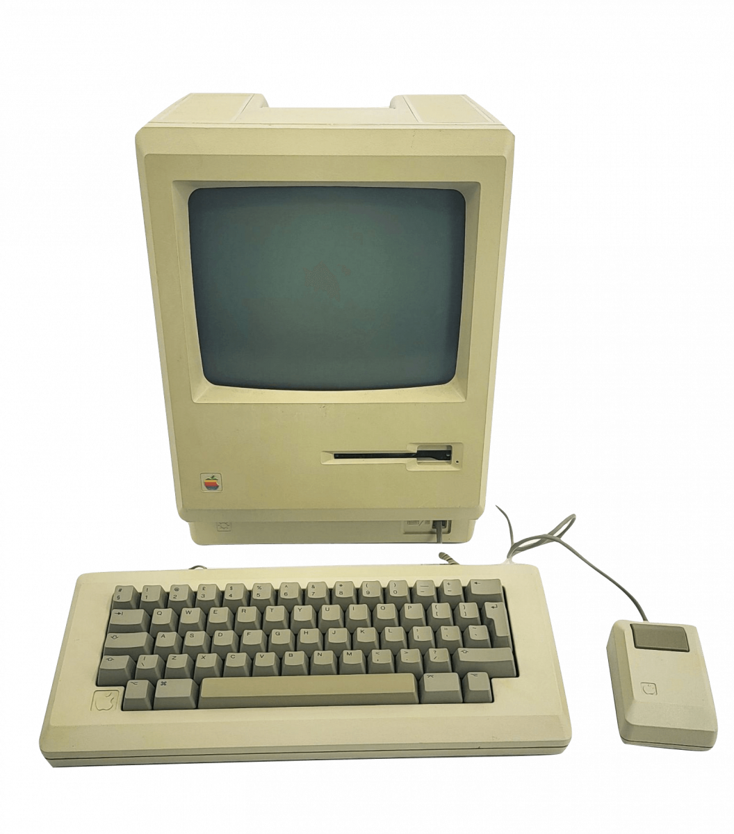 The Apple Macintosh home personal computer.