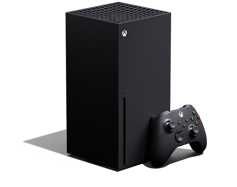 The Microsoft Xbox Series X home videogame console and controller