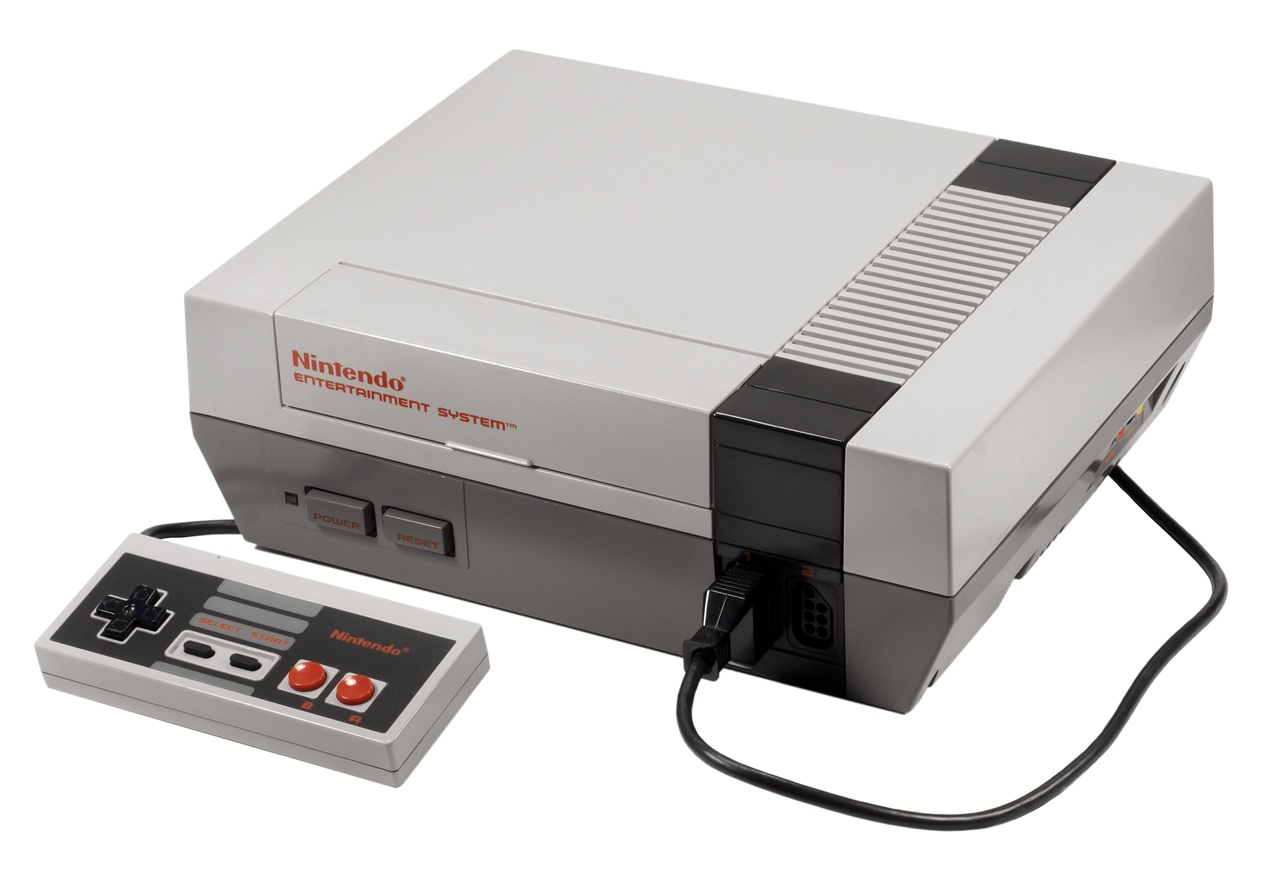 The Nintendo Entertainment System home console and controller