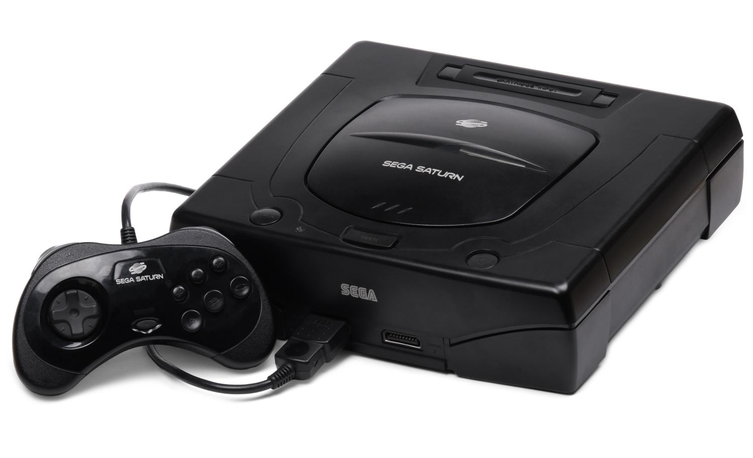 The Sega Saturn home console and controller